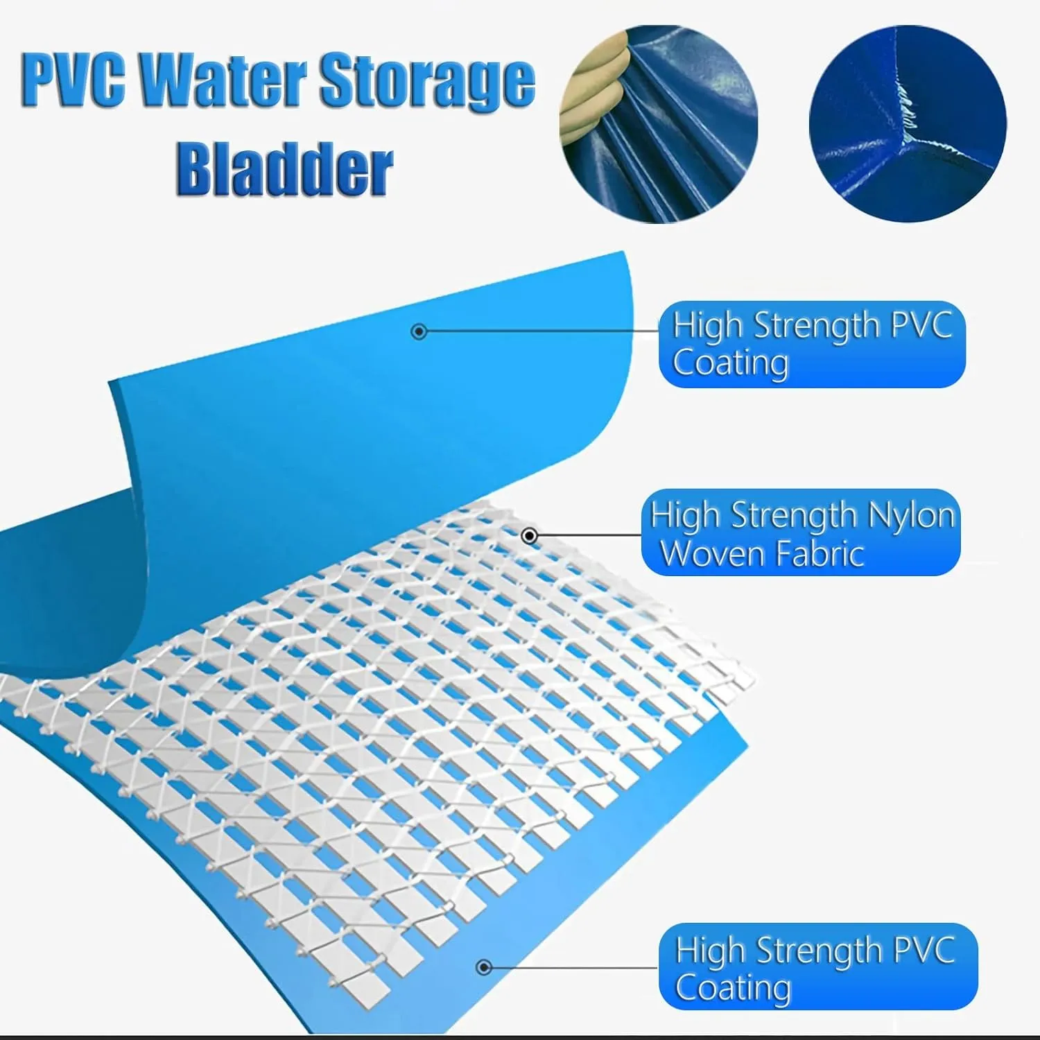 Emergency Water Tank Water Bag Bath Tub Water Bladder Tanks Agricultural Irrigation/Campervan Pickup Truck/Camping Trailer, Portable Soft Emergency Water Storage, for Emergency Water Storage/
