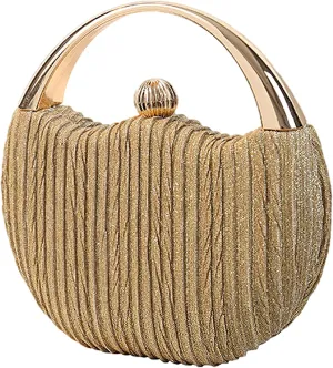 Evening Bag Clutch Purses Pleated Round Hard shell Crossbody Handbag with Chain Strap for Women Wedding Party Formal