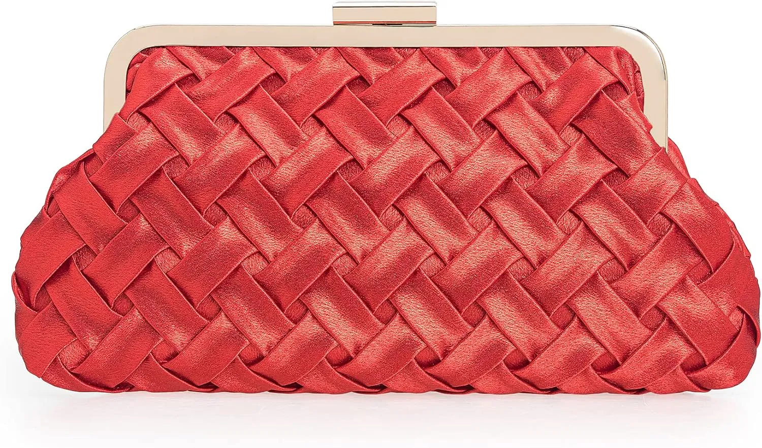 Evening Bag Women Small Dressy Clutch Handbag Braided Satin Formal Purse for Wedding/Prom/Black tie Party