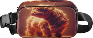 Exnundod Fanny Packs for Women & Men 3d Highland Cattle, Waist Pack Neon Cow Crossbody Bags Belt Adjustable Strap for Running Hiking Workout