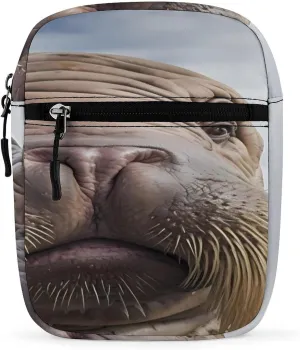 Face of Walrus in Water Crossbody Bag Sling Bag Fanny Pack Cross Body Fashion Waist Packs Belt Bag with Adjustable Strap
