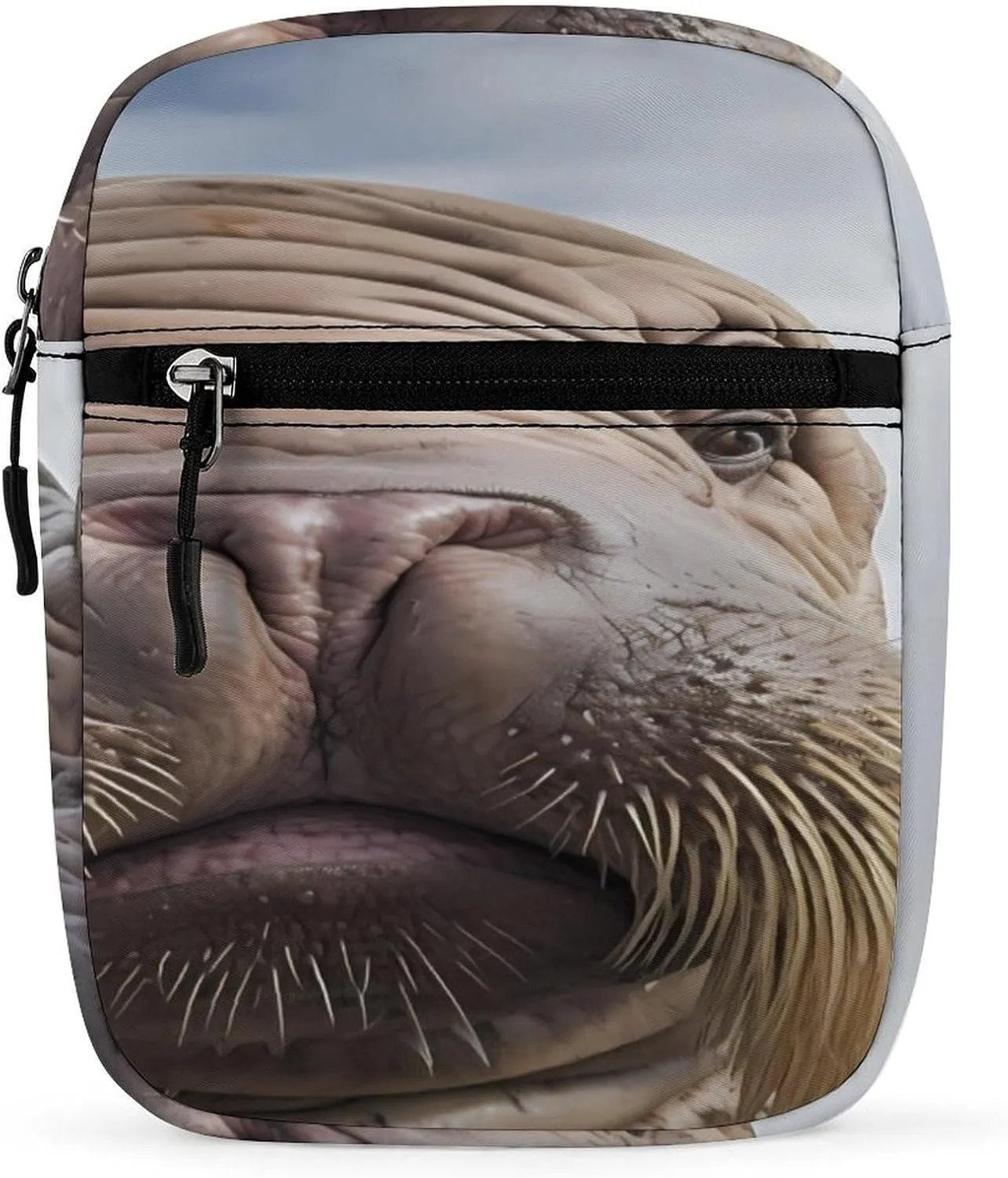 Face of Walrus in Water Crossbody Bag Sling Bag Fanny Pack Cross Body Fashion Waist Packs Belt Bag with Adjustable Strap