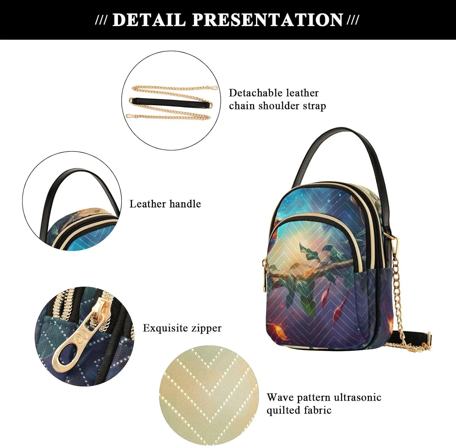 Fantasy Sea Of Clouds And Whale Women's Crossbody Sling Handbags, Womens Crossbody Travel Bag, Stylish Crossbody Bags