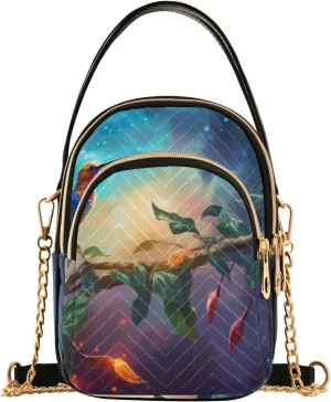 Fantasy Sea Of Clouds And Whale Women's Crossbody Sling Handbags, Womens Crossbody Travel Bag, Stylish Crossbody Bags