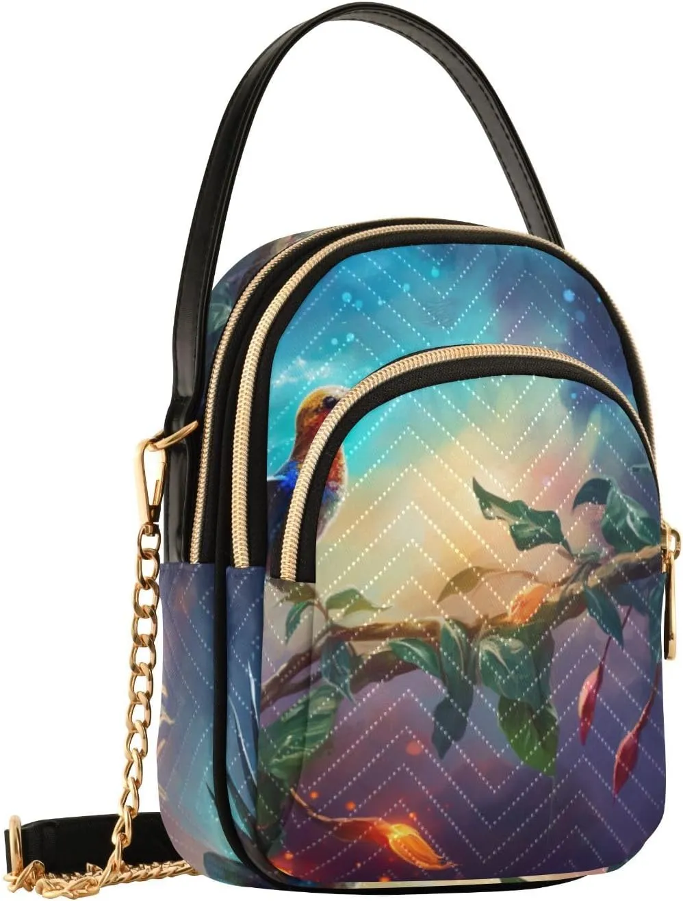 Fantasy Sea Of Clouds And Whale Women's Crossbody Sling Handbags, Womens Crossbody Travel Bag, Stylish Crossbody Bags