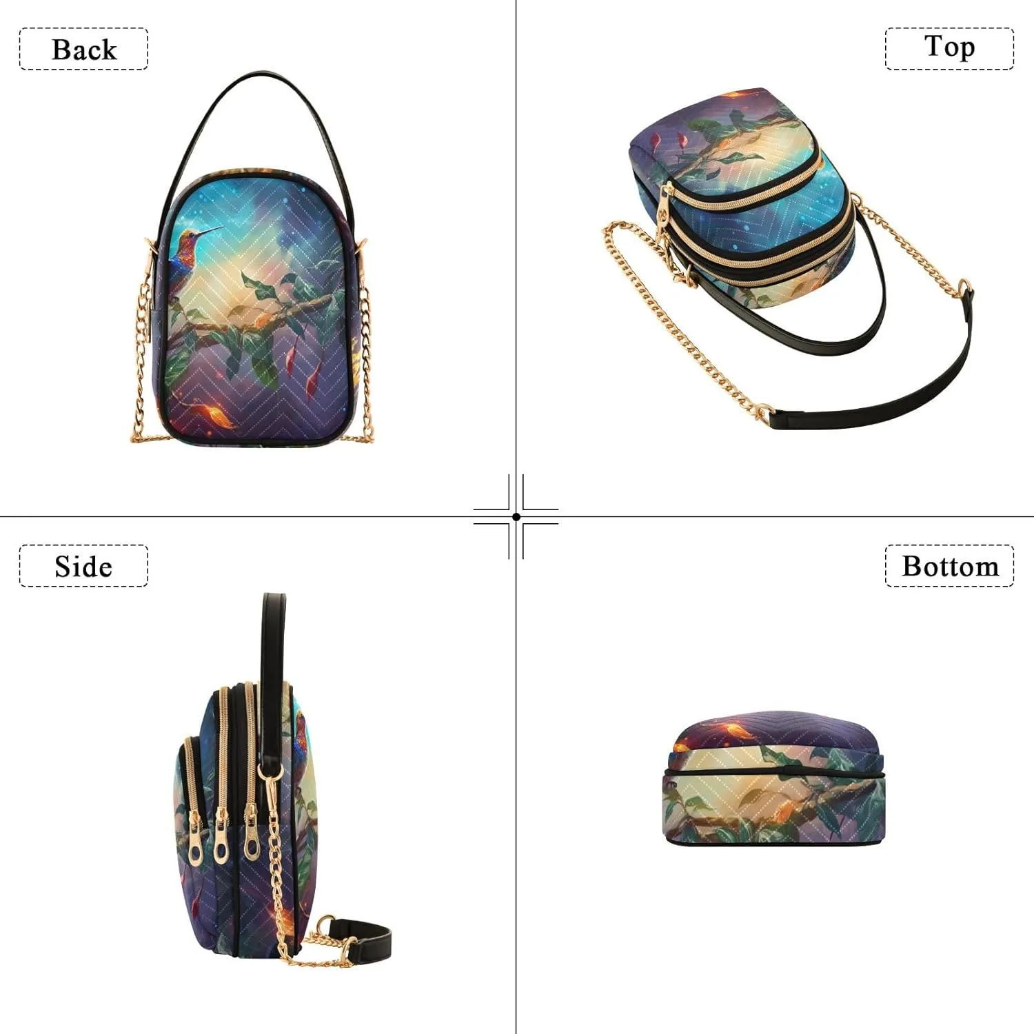 Fantasy Sea Of Clouds And Whale Women's Crossbody Sling Handbags, Womens Crossbody Travel Bag, Stylish Crossbody Bags