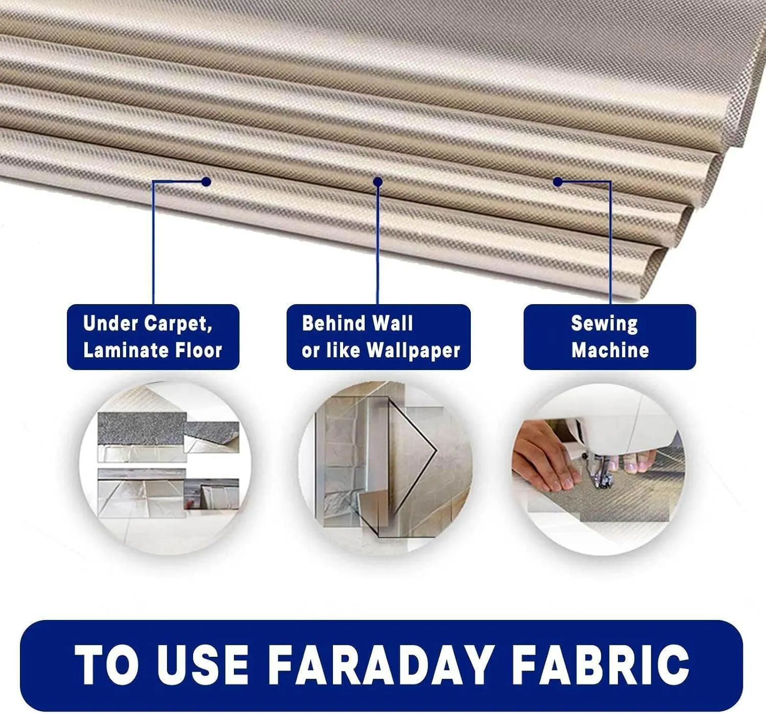 Faraday Fabric Proof Military Grade Faraday Cloth Faraday Bags EMP Proof Faraday Cage Radiation-Proof Clothes EMF Blanket Cloth Radiation Protection Clothes,gold-9x1.1m