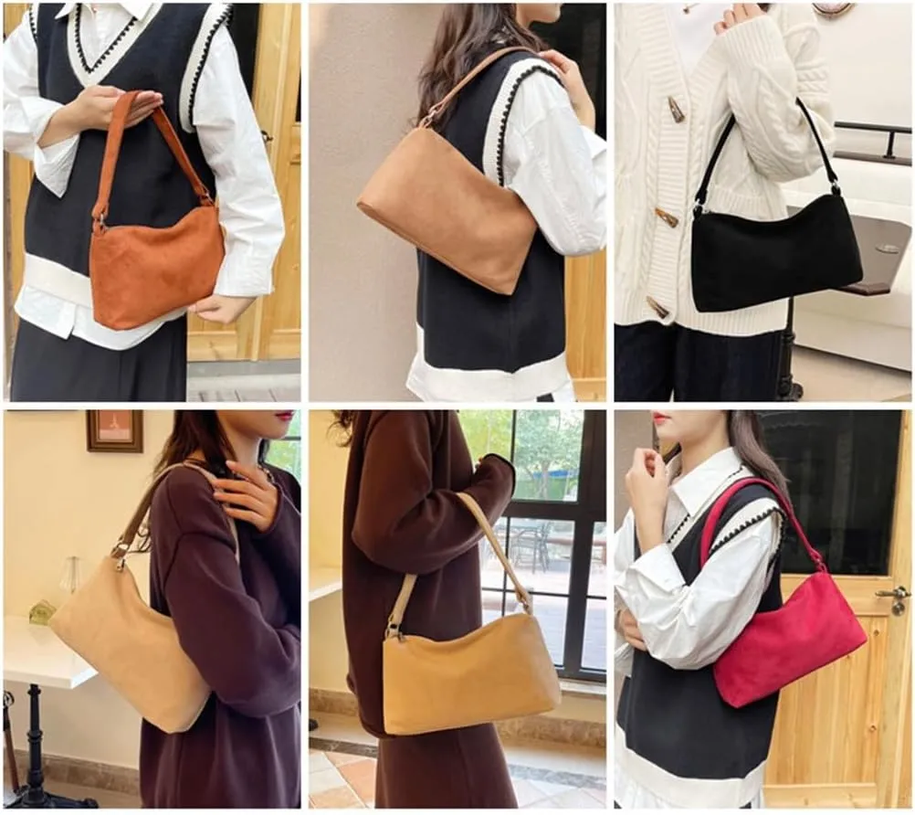 Fashionable Underarm Purse Casual Cylinder Satchel PU Leather Elegant Solid Color Shoulder Bag for Various Occasion