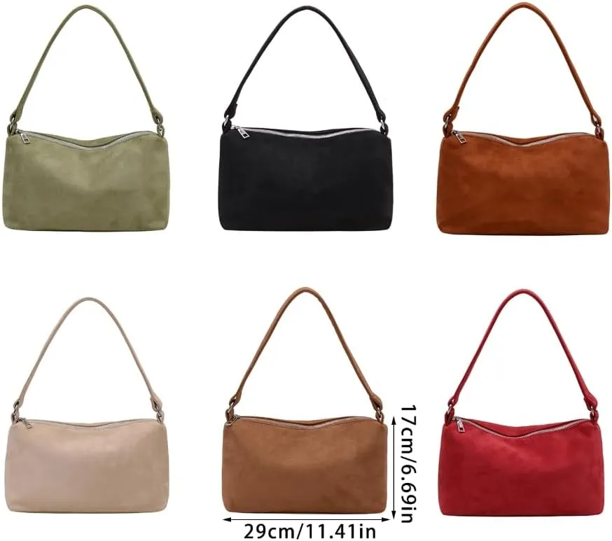 Fashionable Underarm Purse Casual Cylinder Satchel PU Leather Elegant Solid Color Shoulder Bag for Various Occasion