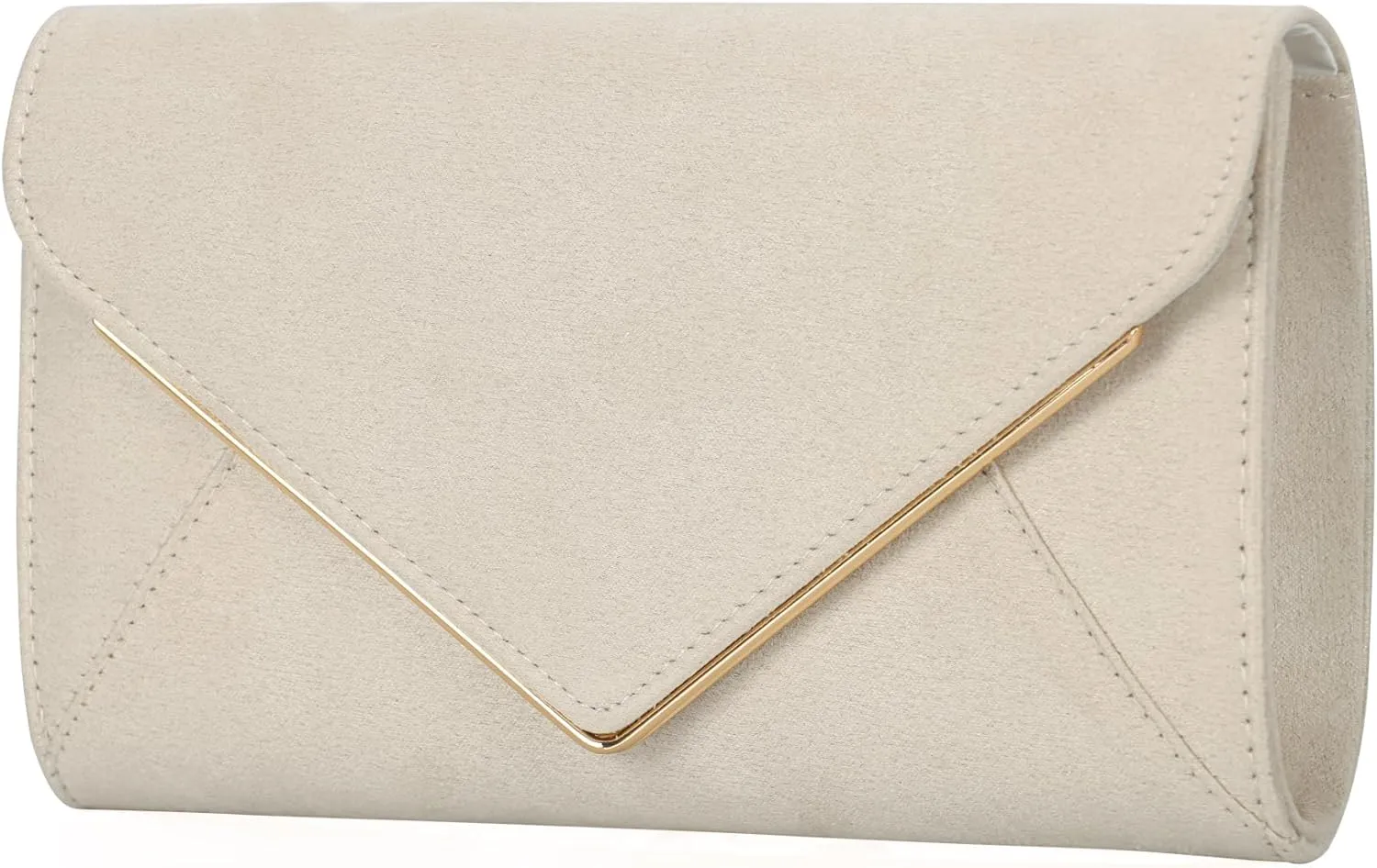 Faux Suede Women Evening Bag Foldover Clutch Purse Cocktail Prom Party Formal Envelope Handbag