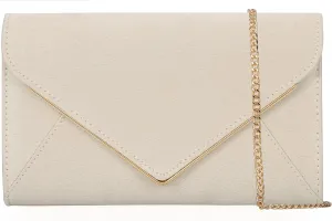 Faux Suede Women Evening Bag Foldover Clutch Purse Cocktail Prom Party Formal Envelope Handbag