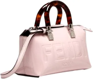 FENDI By The Way Mini Bag Boston Small Bag in Light Pink Patent Leather