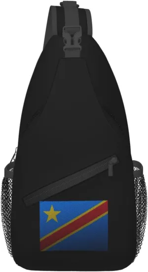 Flag Of The Democratic Republic Of The Congo Crossbody Bags For Women Men Chest Backpack Gym Shoulder Bag Travel Outdoor Sports Casual Crossbody Bags