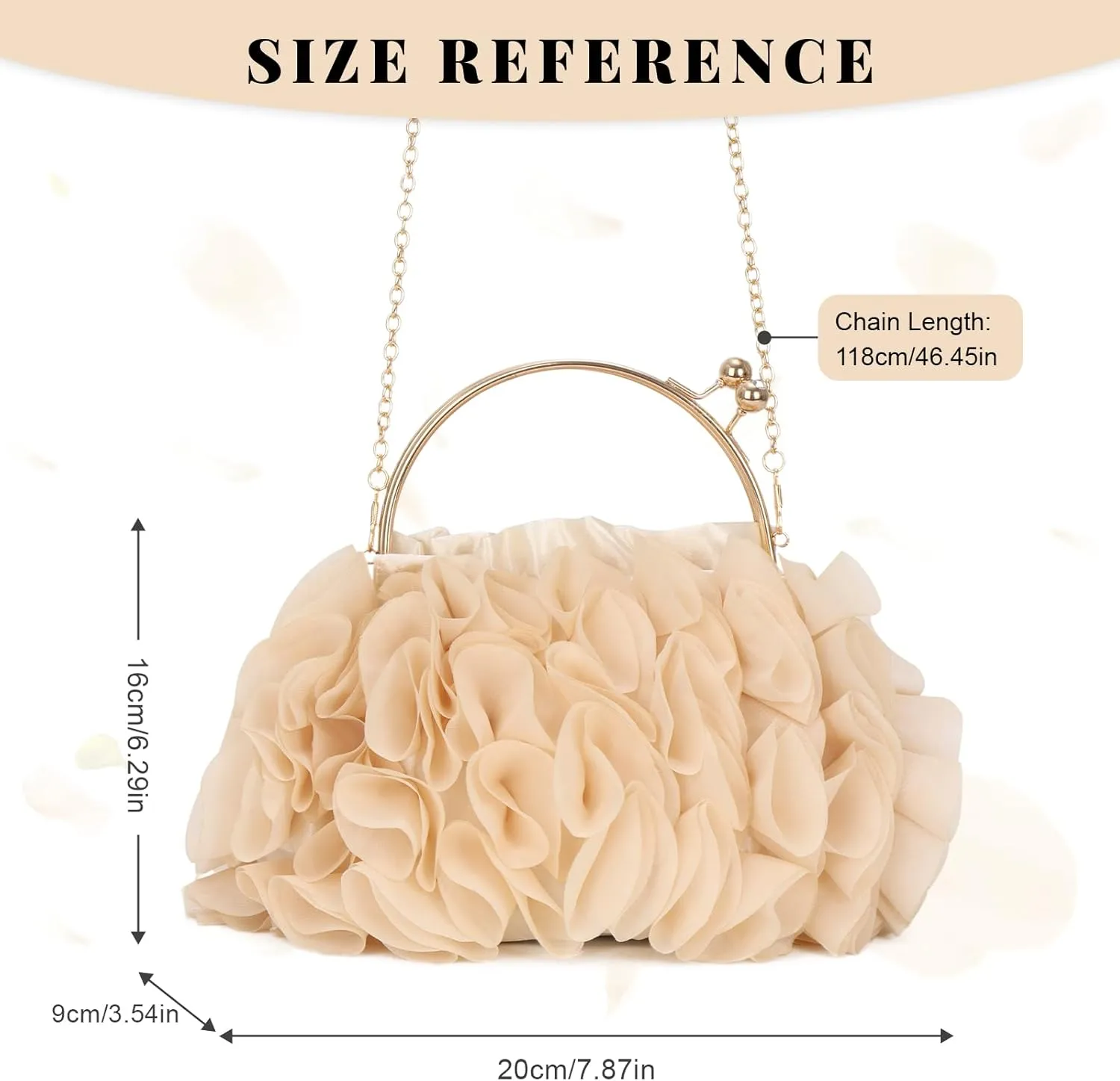 Floral Clutch Purses for Women Flower Evening Bag Wedding Purse Party Prom Handbags