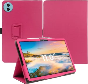 for Teclast P50 11" Tablet Case Folding Stand Protective Cover with Pencil Holder and Wrist Strap,Full Protection, Premium PU, Scratch Resistant for Teclast P50 2024(Rose Red)