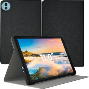 for Teclast P50 11" Tablet Case Ultra Slim PU Leather Folding Protective Cover Case with Adjustable Soft TPU Back Shell Full Protection Scratch Resistant for Teclast P50 2024 (Black)