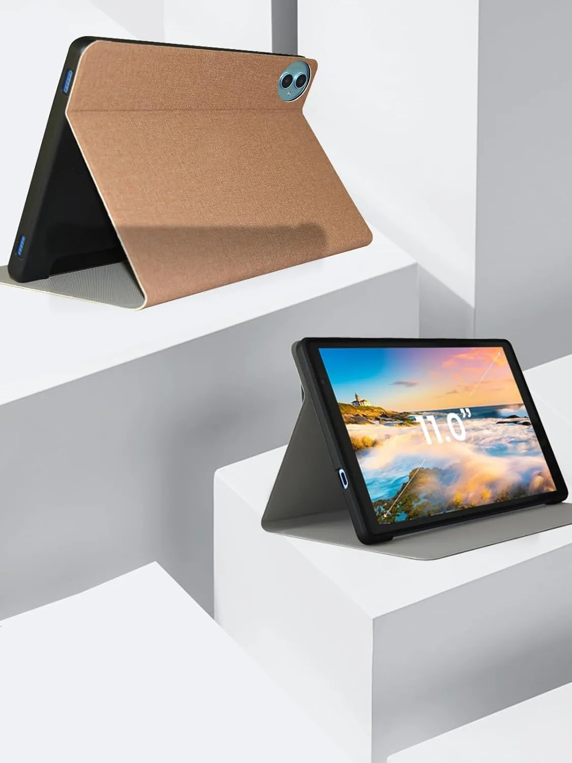 for Teclast P50 11" Tablet Case Ultra Slim PU Leather Folding Protective Cover Case with Soft TPU Back Shell Full Protection Scratch Resistant for Teclast P50 2024(Gold)
