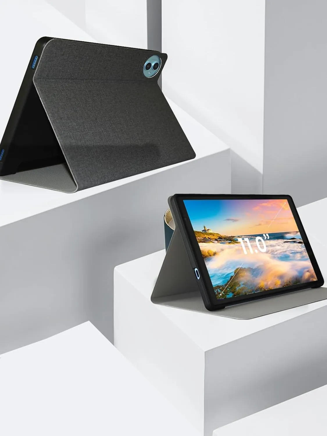 for Teclast P50 11" Tablet Case Ultra Slim PU Leather Folding Protective Cover Case with Soft TPU Back Shell Full Protection Scratch Resistant for Teclast P50 2024(Grey)