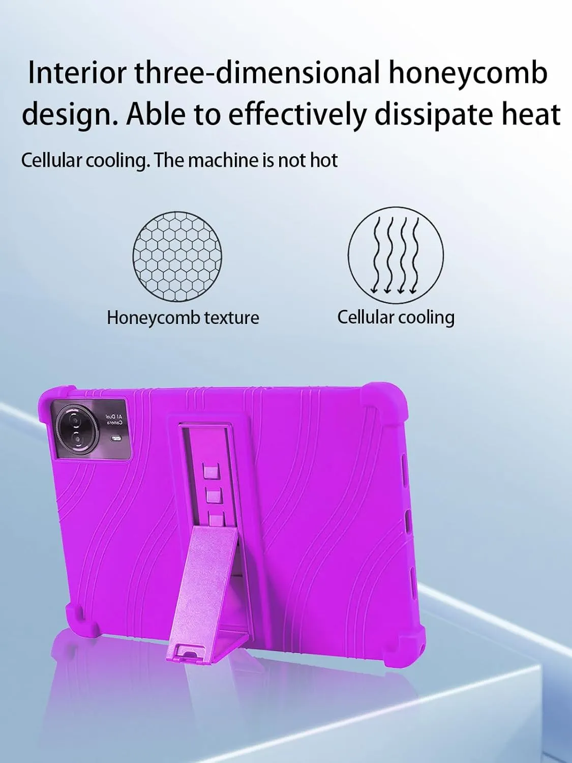 for TECLAST T65max 13 Inches Android 14 Tablet 2024 New Tablet Model Case,Soft Silicone Adjustable Stand Cover Lightweight Kids Friendly,Purple.