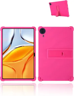 for TECLAST T70 Tablet 14 Inch Android 14 Tablets Model Case,Soft Silicone Adjustable Stand Cover Lightweight Kids Friendly,Rosered.