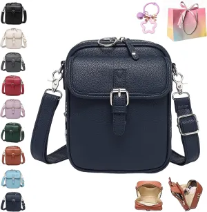 Forcipower Crossbody Leather Bag, Collaboraten1 Crossbody Leather Bag for Women, Large Capacity Mini Crossbodys Bags