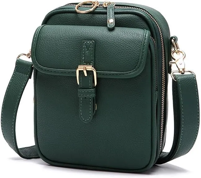 Forcipower Urvashi Crossbody Bag,Zealburst Crossbody Leather Bag,Vintage Double Layer Large Capacity Cross Body Bags