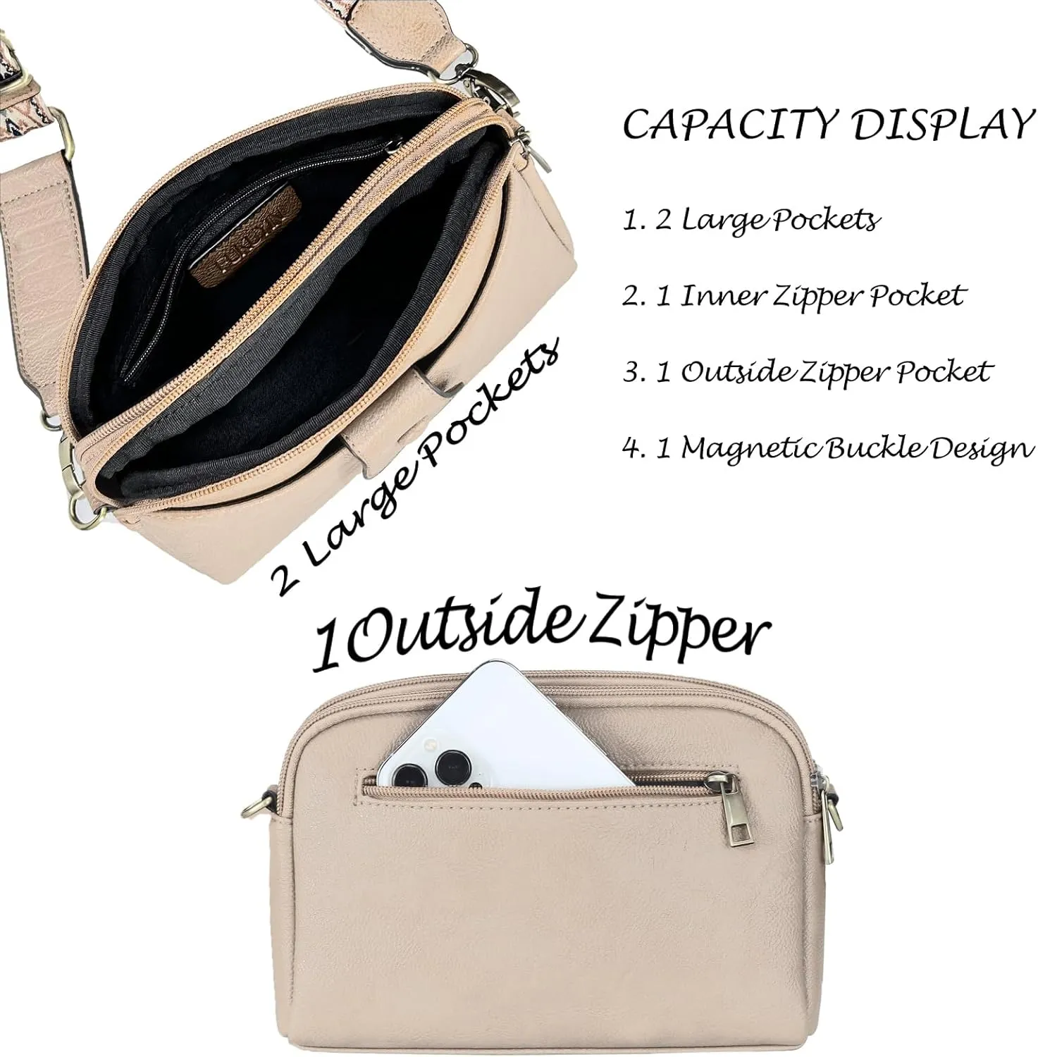 FUKUYIN Small Crossbody Bags for Women Vegan Leather Shoulder Purses Women's Crossbody Handbags