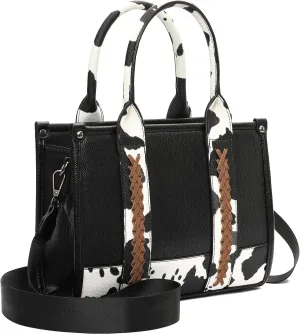 GAEKEAO Tote Bag for Women Western Cow Print Top Handle Satchel Handbags with Adjustable Shoulder Strap