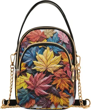 GAIGEO Autumn Maple Leaves Women's Crossbody Handbags, Removable Strap Crossbody Bag, Summer Crossbody Purse