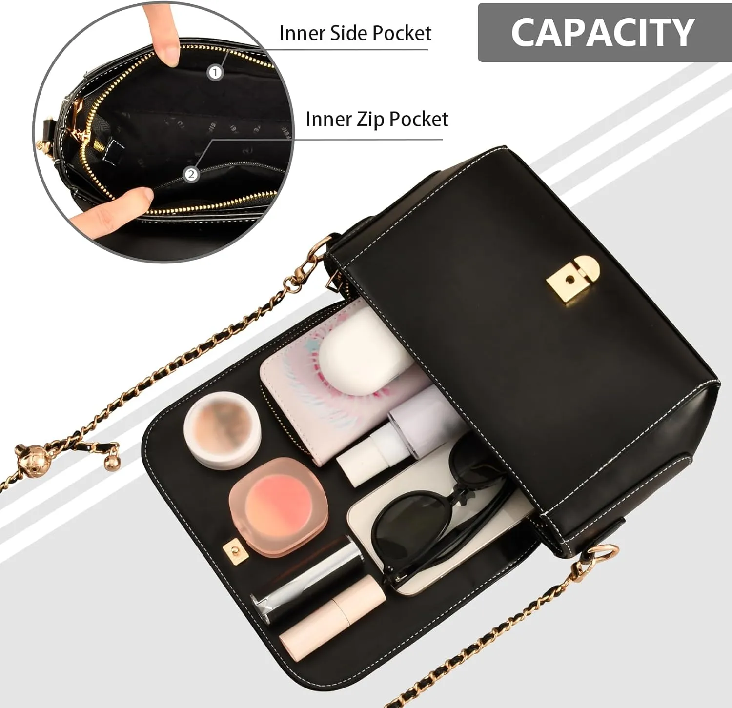 GAIGEO Colorful Geometrical Ornament with Stylized Women's Crossbody Bags, Crossbody Purses for Women Leather