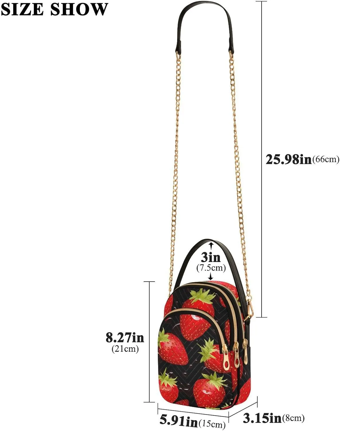 GAIGEO Colorful Tropical Leaves Crossbody Handbag with Chain Strap, Women's Crossbody Bag, Small Crossbody Purses for Women