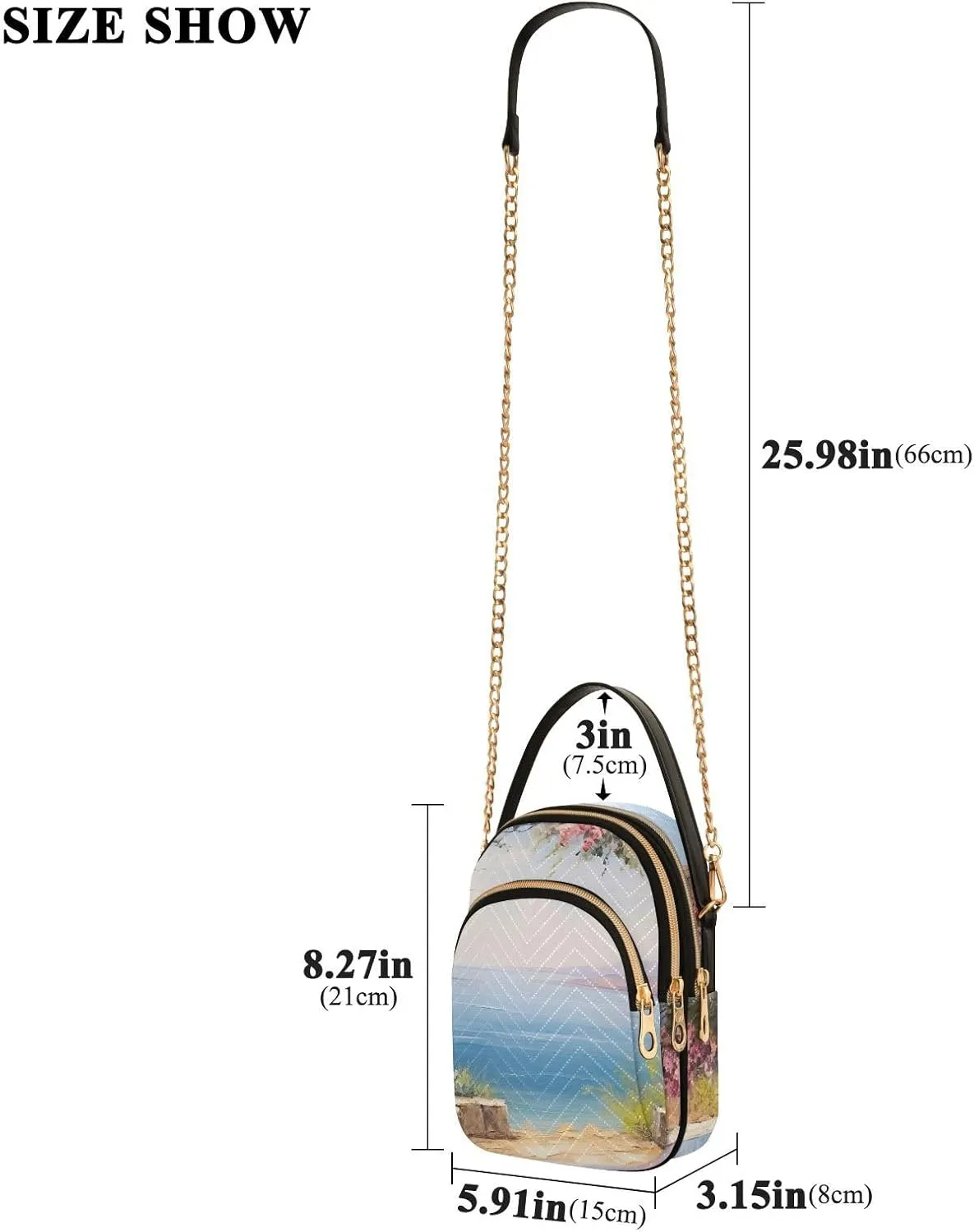 GAIGEO Elephant Colorful Geometric Women's Crossbody Bag, Small Purses for Women Crossbody, Crossbody Travel Purses for Women