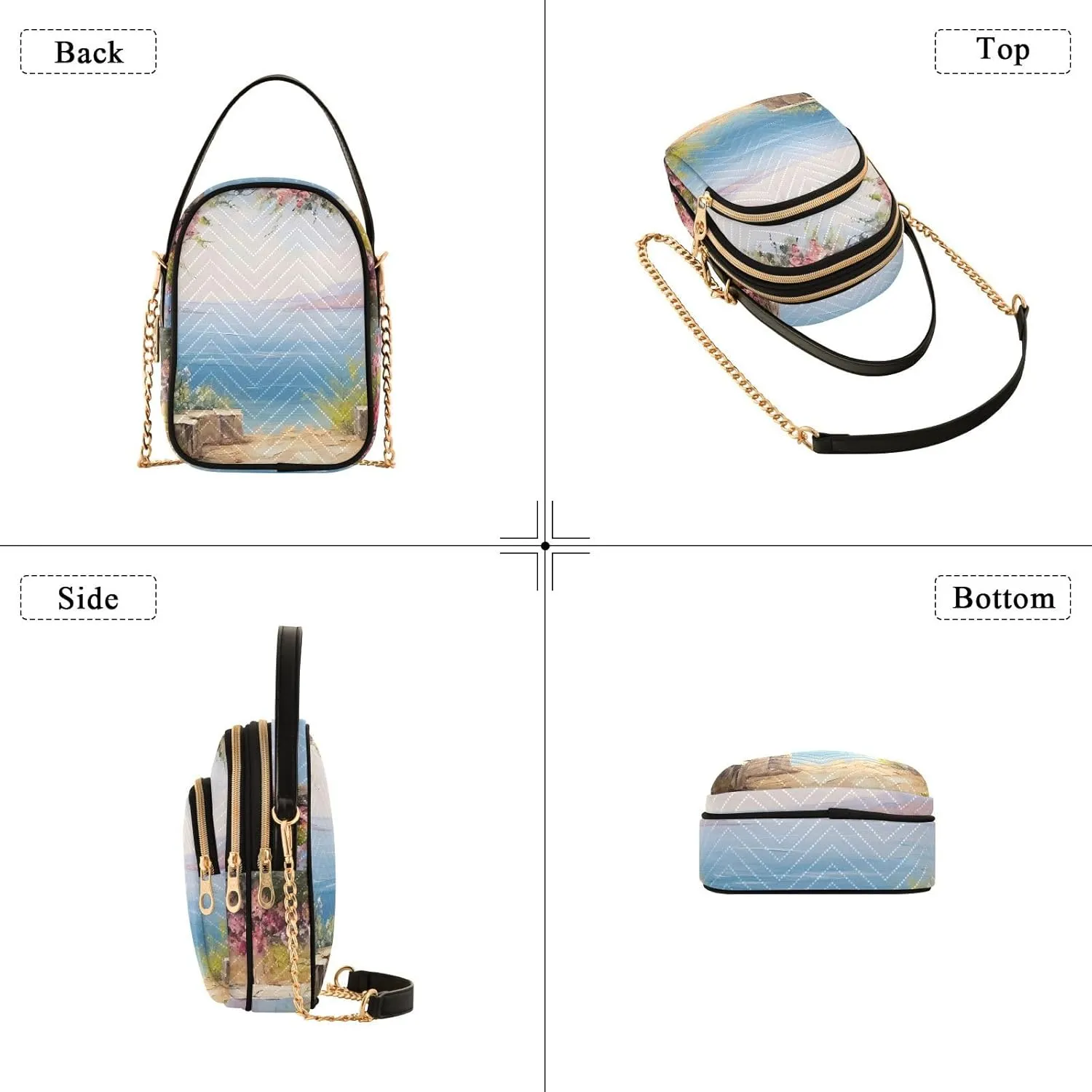 GAIGEO Elephant Colorful Geometric Women's Crossbody Bag, Small Purses for Women Crossbody, Crossbody Travel Purses for Women