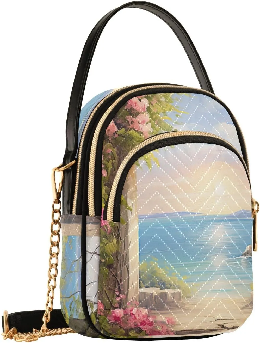 GAIGEO Elephant Colorful Geometric Women's Crossbody Bag, Small Purses for Women Crossbody, Crossbody Travel Purses for Women