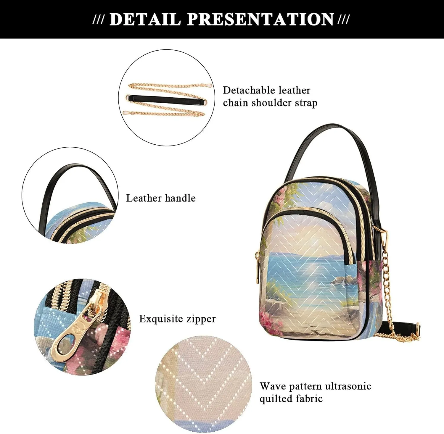 GAIGEO Elephant Colorful Geometric Women's Crossbody Bag, Small Purses for Women Crossbody, Crossbody Travel Purses for Women