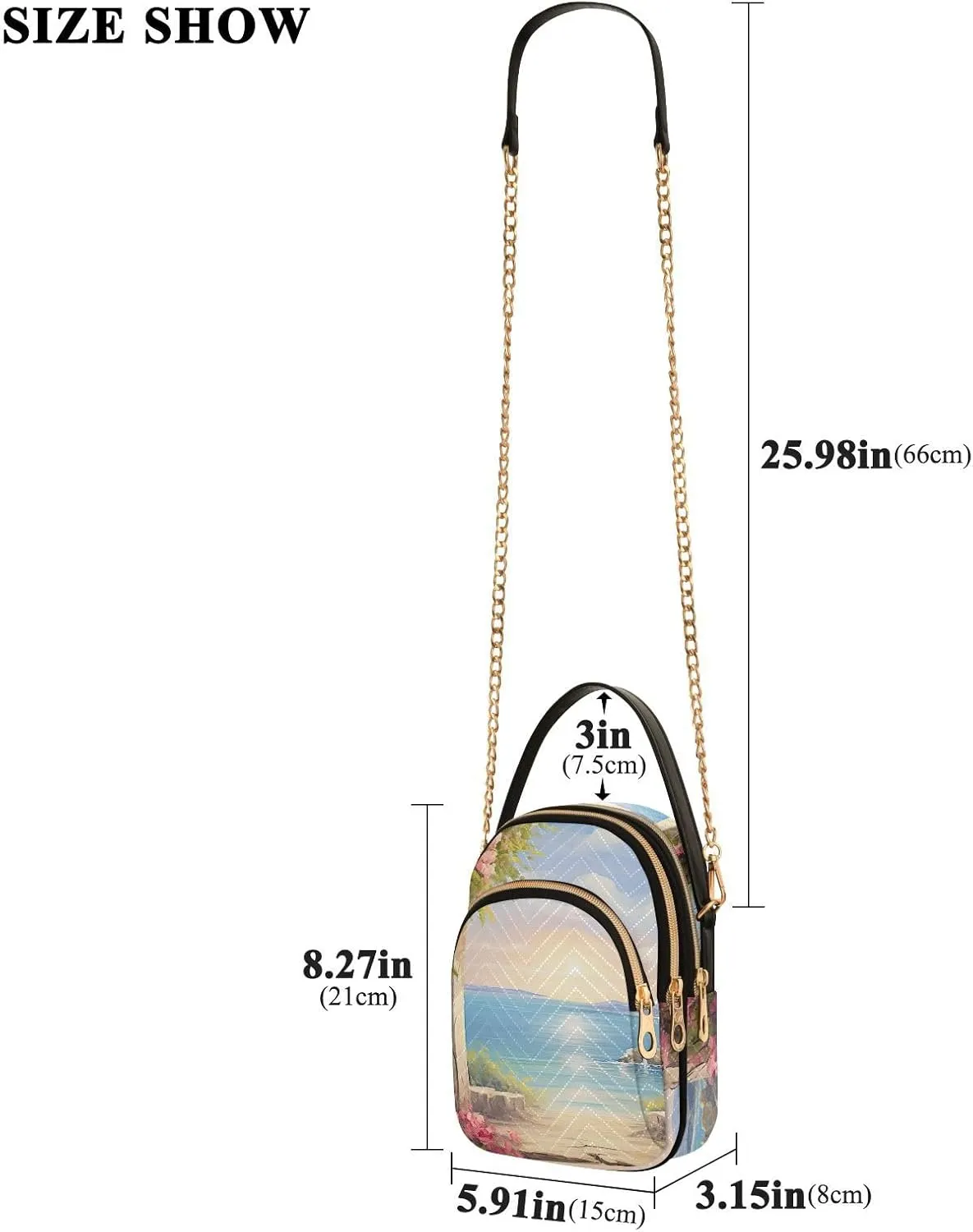 GAIGEO Elephant Colorful Geometric Women's Crossbody Bag, Small Purses for Women Crossbody, Crossbody Travel Purses for Women