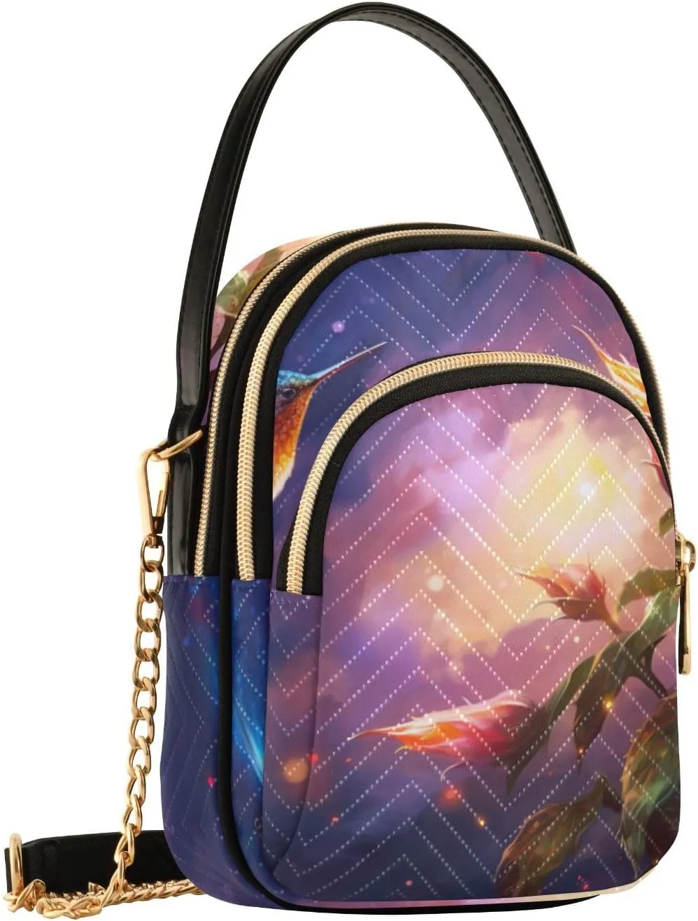 GAIGEO Fantasy World Flower Sea Crossbody Bag with Removable Strap, Women's Crossbody, Fashion Crossbody Bags for Women