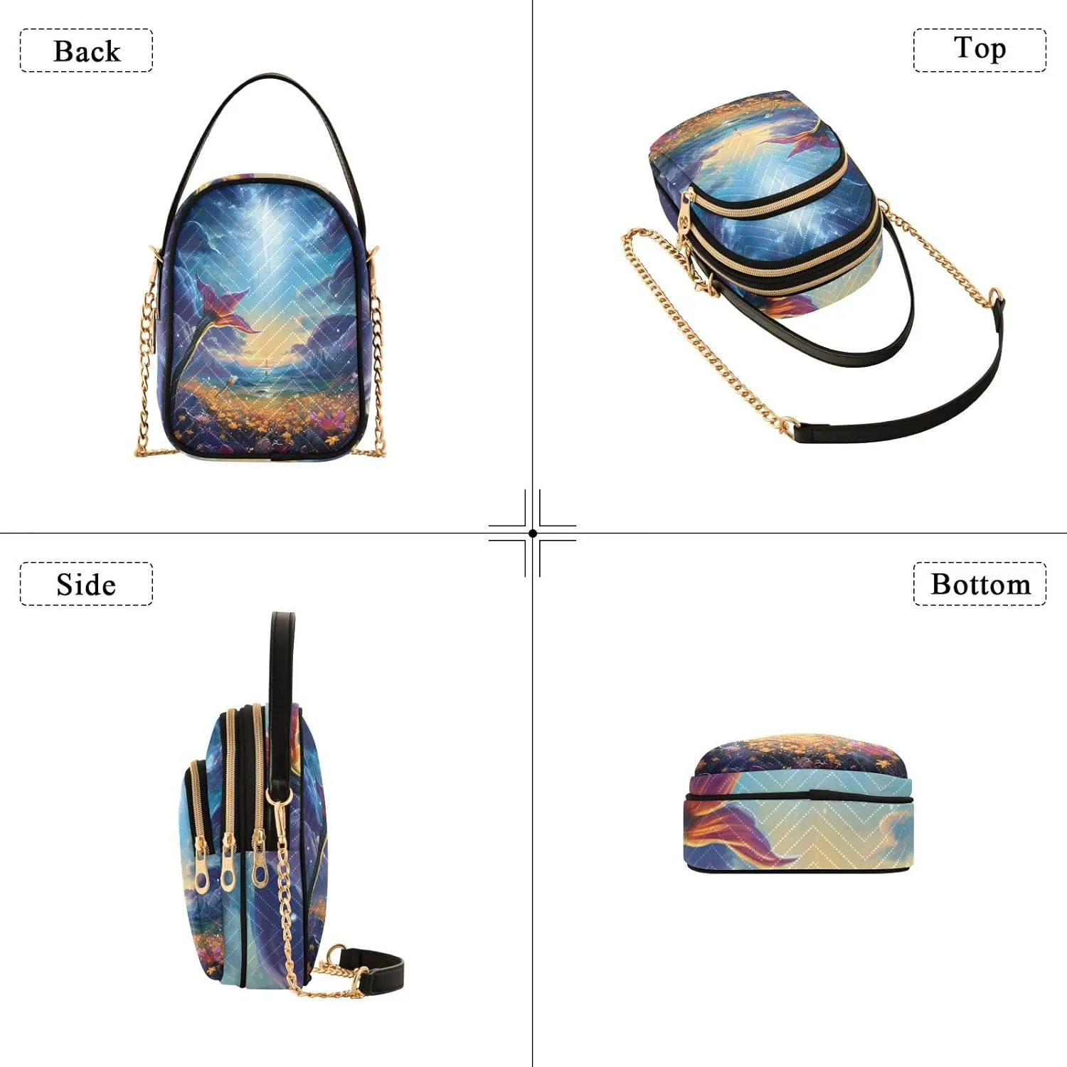 GAIGEO Old Map of the Tower and Palace Women’s Crossbody, Casual Crossbody Purse Removable Strap Crossbody