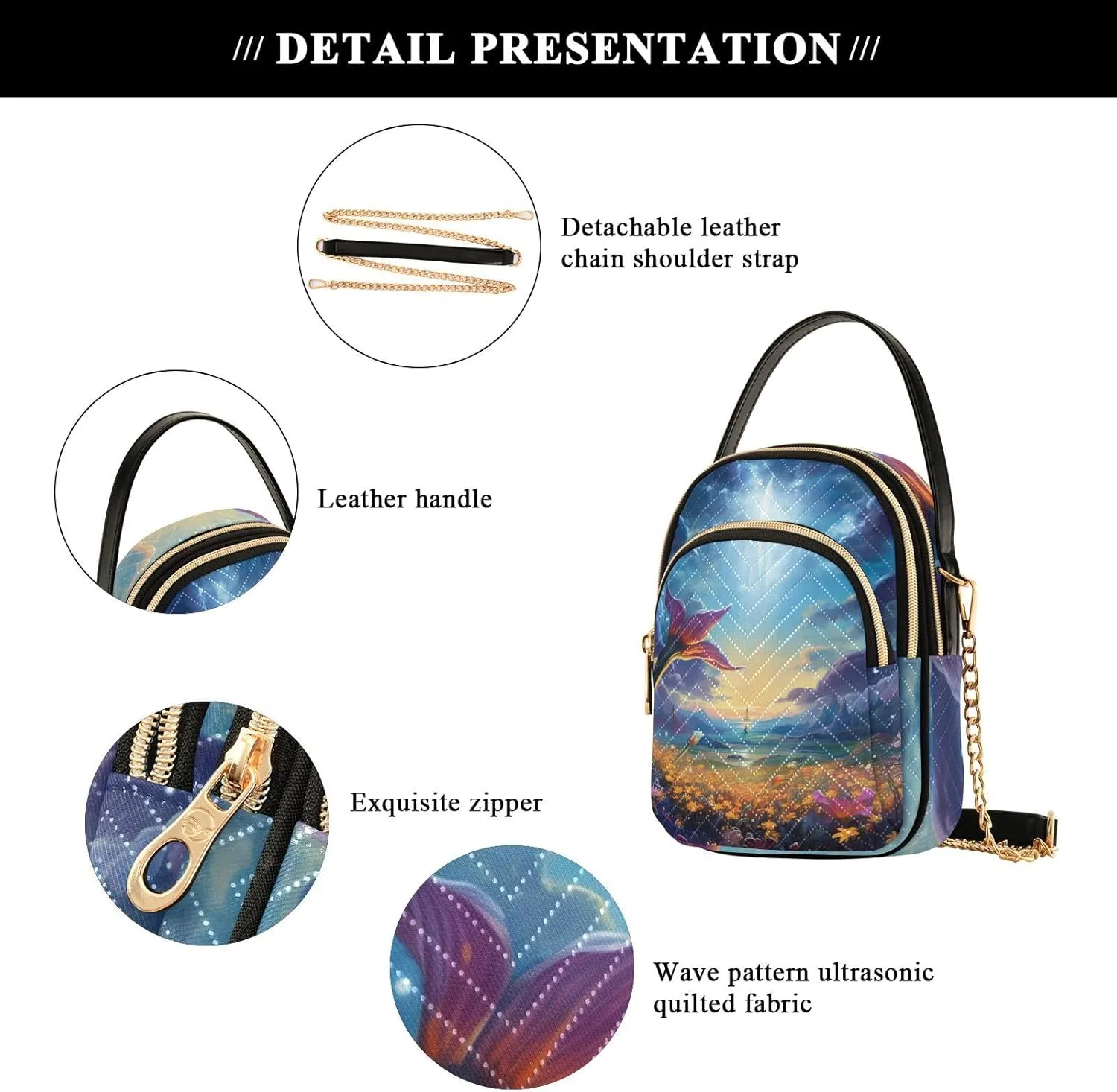 GAIGEO Old Map of the Tower and Palace Women’s Crossbody, Casual Crossbody Purse Removable Strap Crossbody