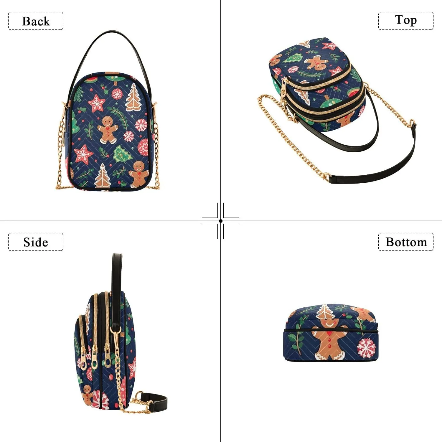GAIGEO Orange Fall Leaves Handbag with Shoulder Strap, Women's Crossbody, Ladies Crossbody Bag