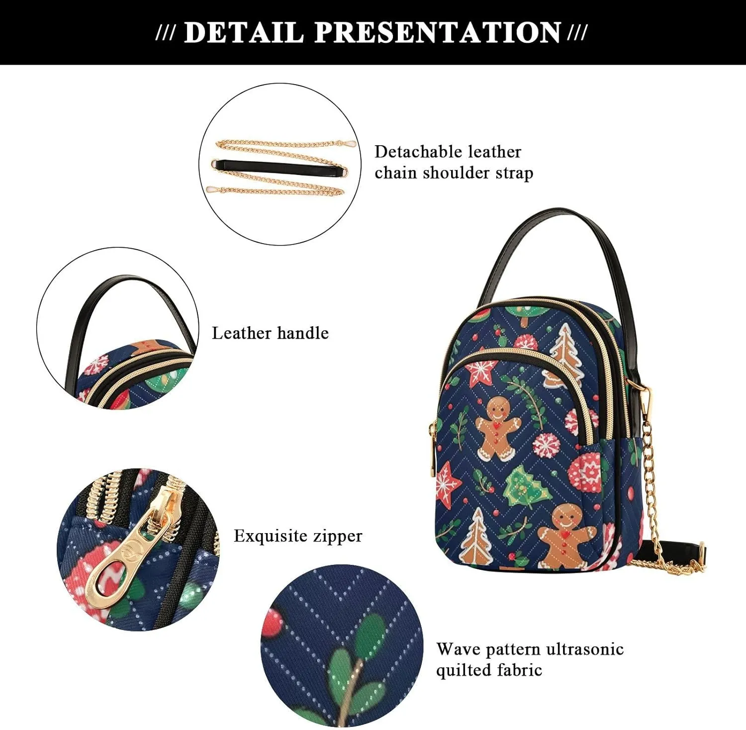 GAIGEO Orange Fall Leaves Handbag with Shoulder Strap, Women's Crossbody, Ladies Crossbody Bag