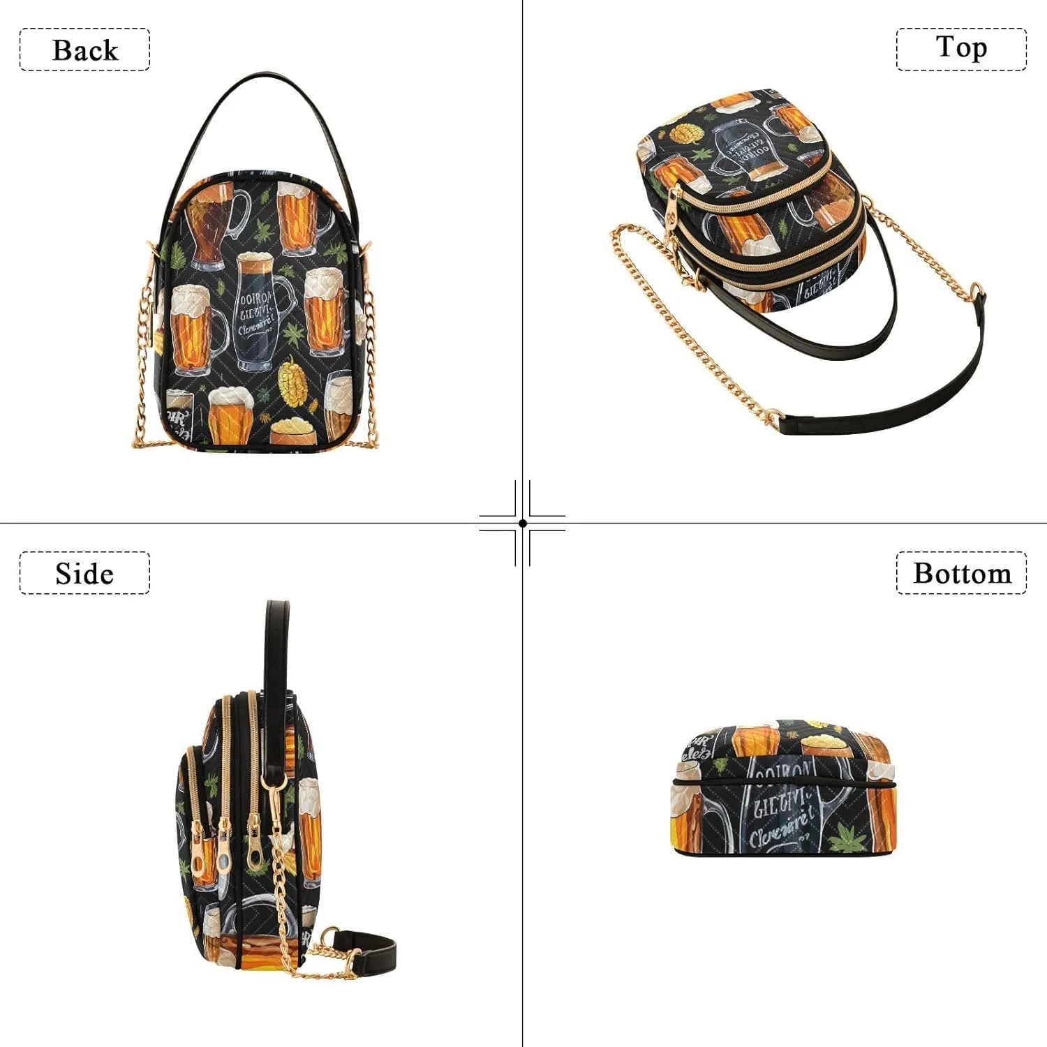 GAIGEO Santa Claus Women Crossbody Bags, Crossbody Purses for Women Trendy, Summer Crossbody Purse