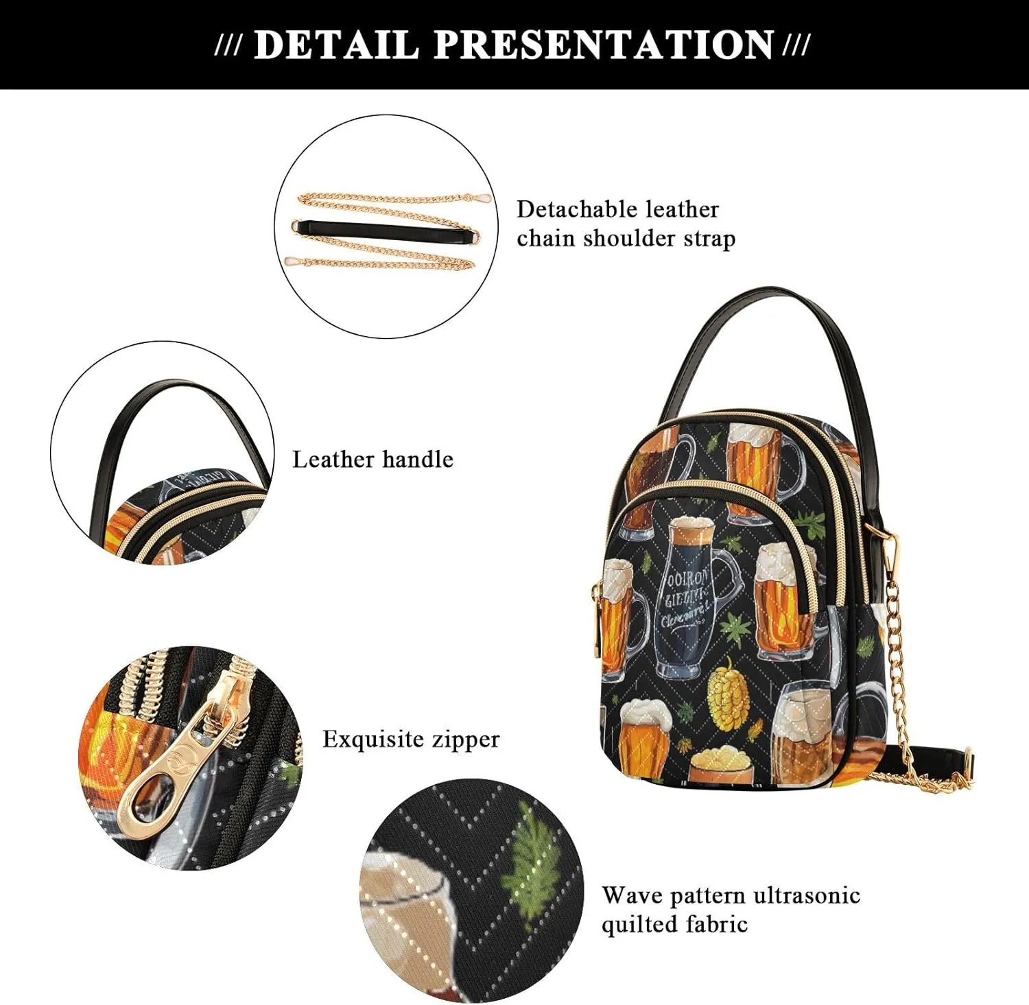 GAIGEO Santa Claus Women Crossbody Bags, Crossbody Purses for Women Trendy, Summer Crossbody Purse