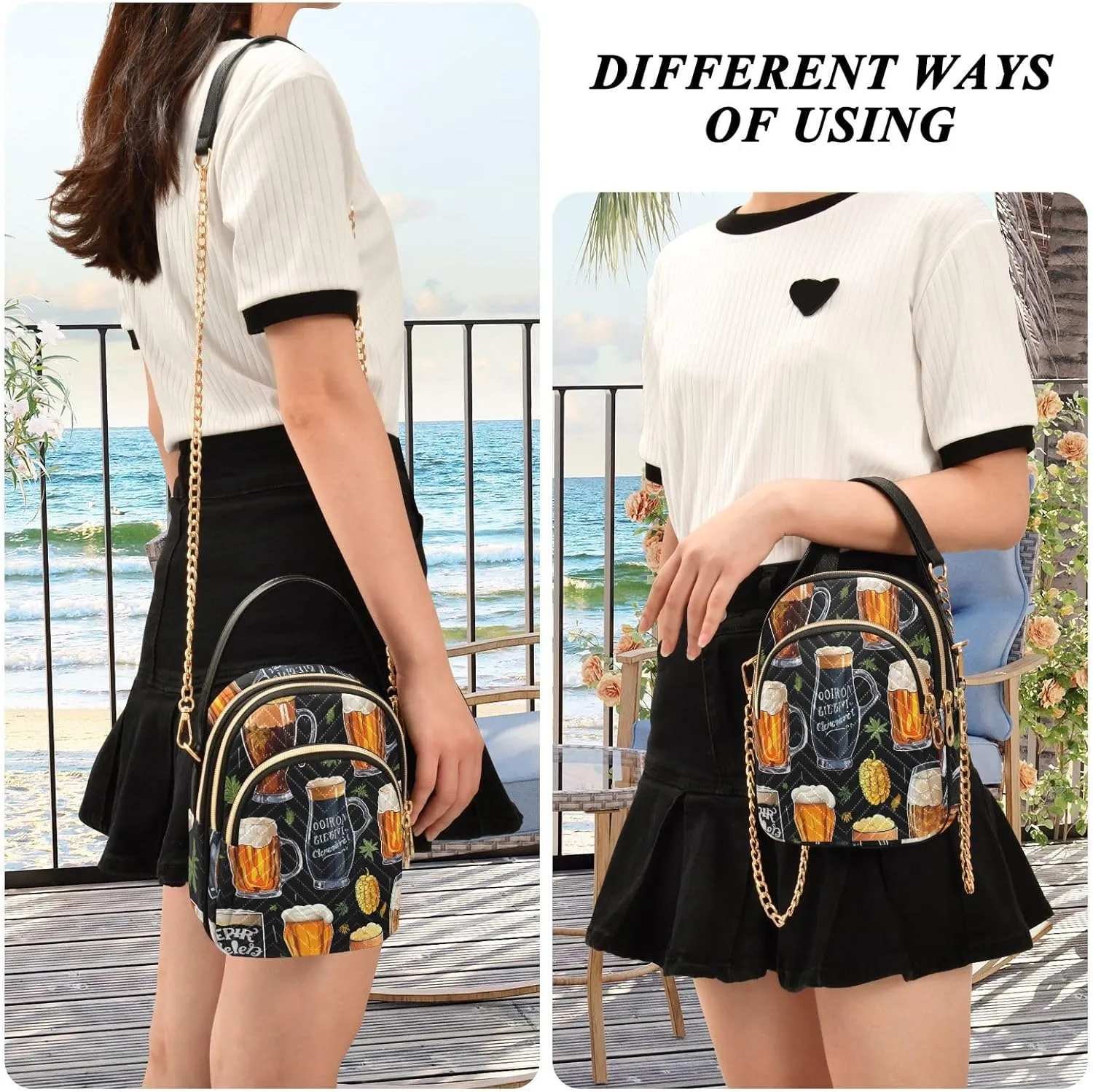 GAIGEO Santa Claus Women Crossbody Bags, Crossbody Purses for Women Trendy, Summer Crossbody Purse