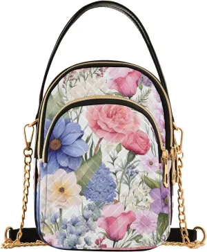 GAIGEO Strawberries and Flowers Women s Crossbody Handbags, Fashionable Crossbody Bags Shoulder Purse Crossbody