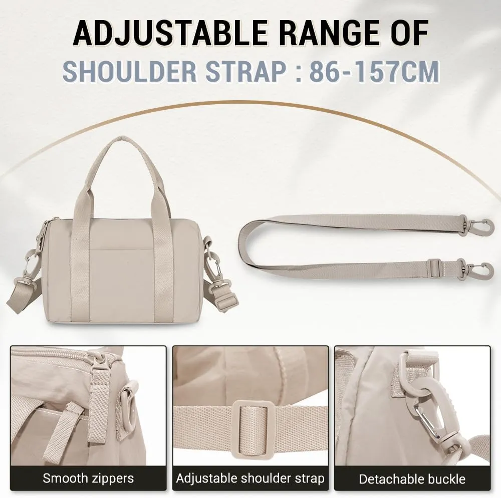 Geerlaqaly small gym bag,Women, Wrinkled Nylon, Daily Fitness sport, Swimming, Yoga, Handheld