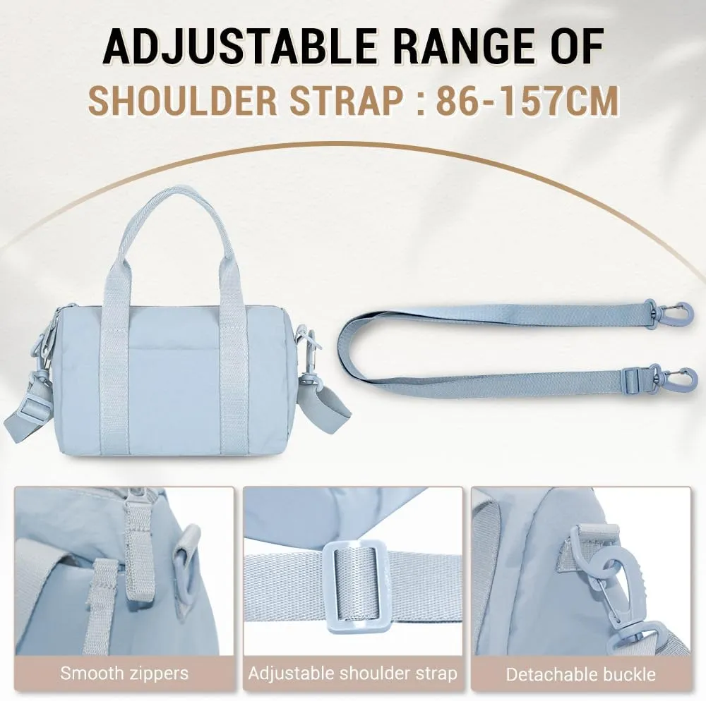 Geerlaqaly small gym bag,Women, Wrinkled Nylon, Daily Fitness sport, Swimming, Yoga, Handheld