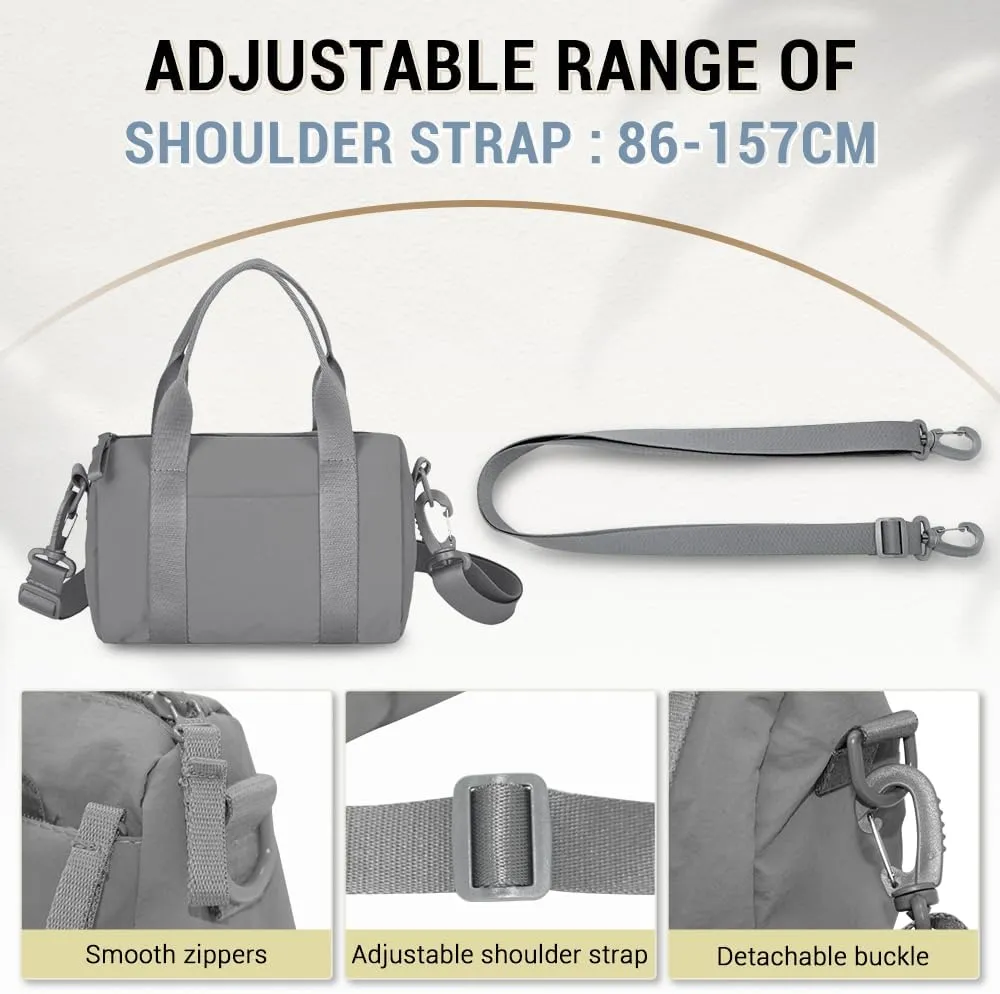 Geerlaqaly small gym bag,Women, Wrinkled Nylon, Daily Fitness sport, Swimming, Yoga, Handheld