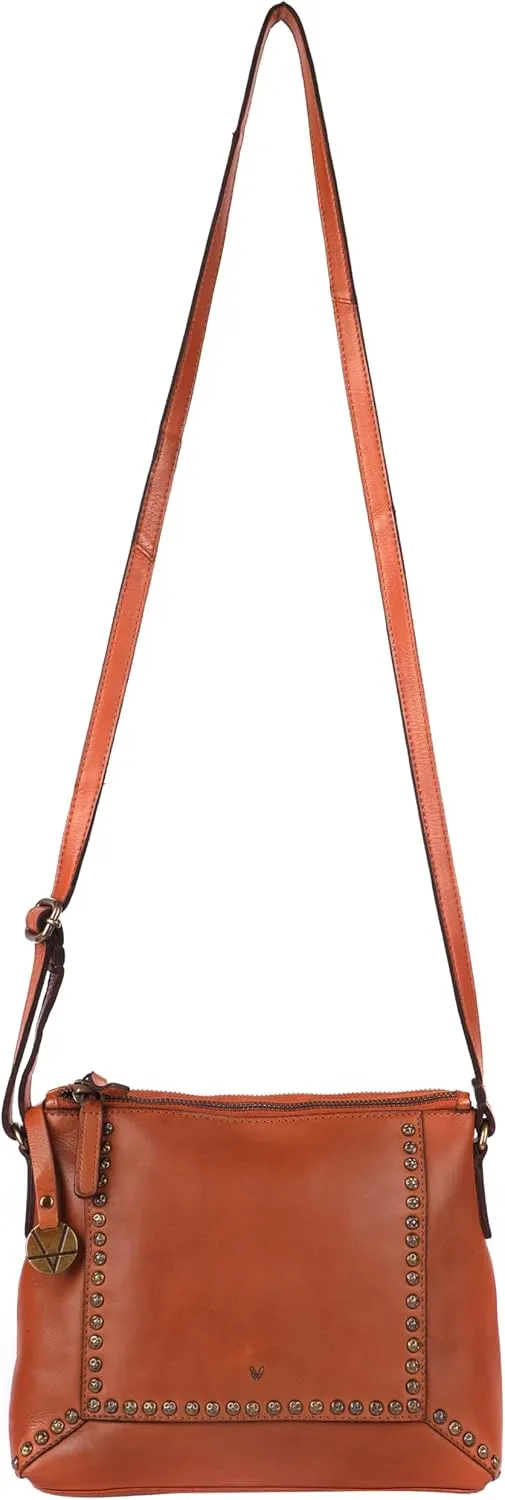 Genuine Italian Leather Boho Studded Crossbody Sling Bag - Stylish, Durable, & Perfect for Everyday Use for women