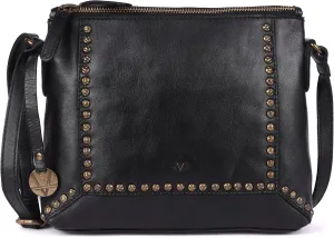 Genuine Italian Leather Boho Studded Crossbody Sling Bag - Stylish, Durable, & Perfect for Everyday Use for women